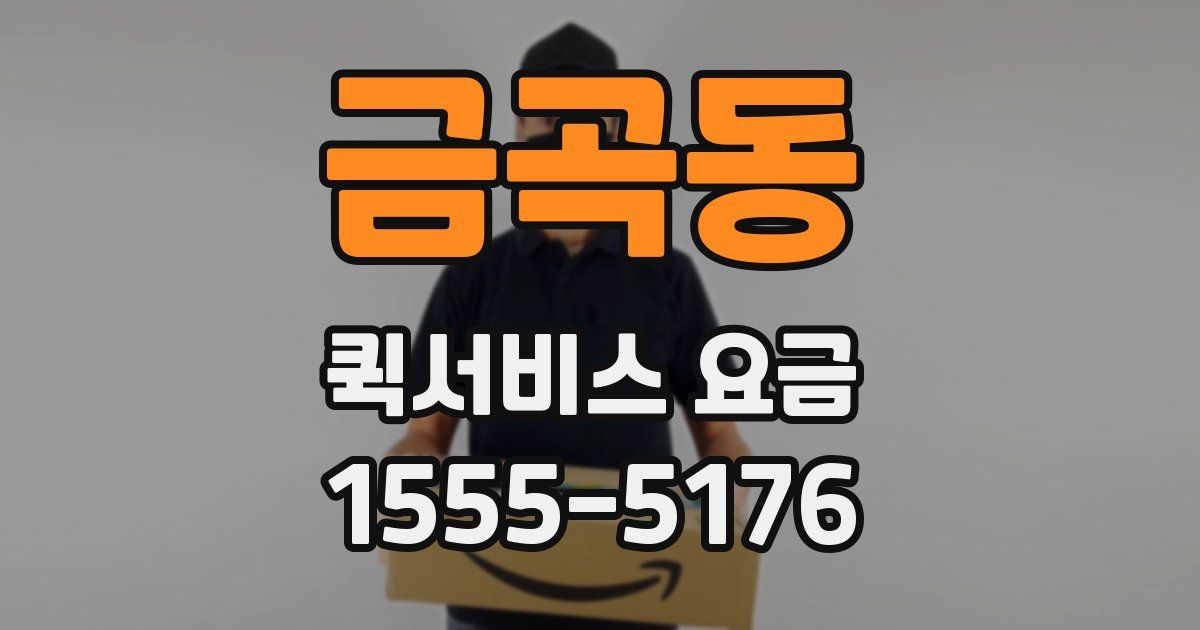 금곡동 퀵서비스 요금