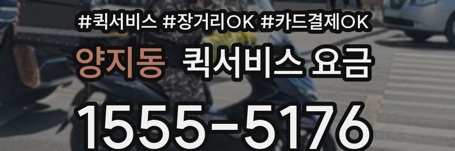 양지동 퀵서비스 요금