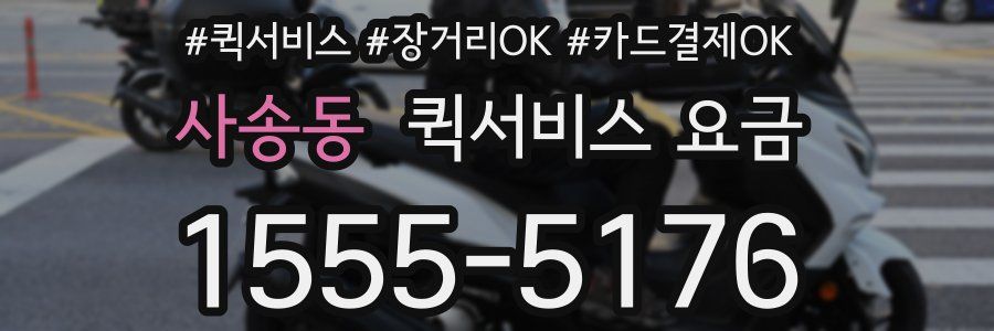 사송동 퀵서비스 요금