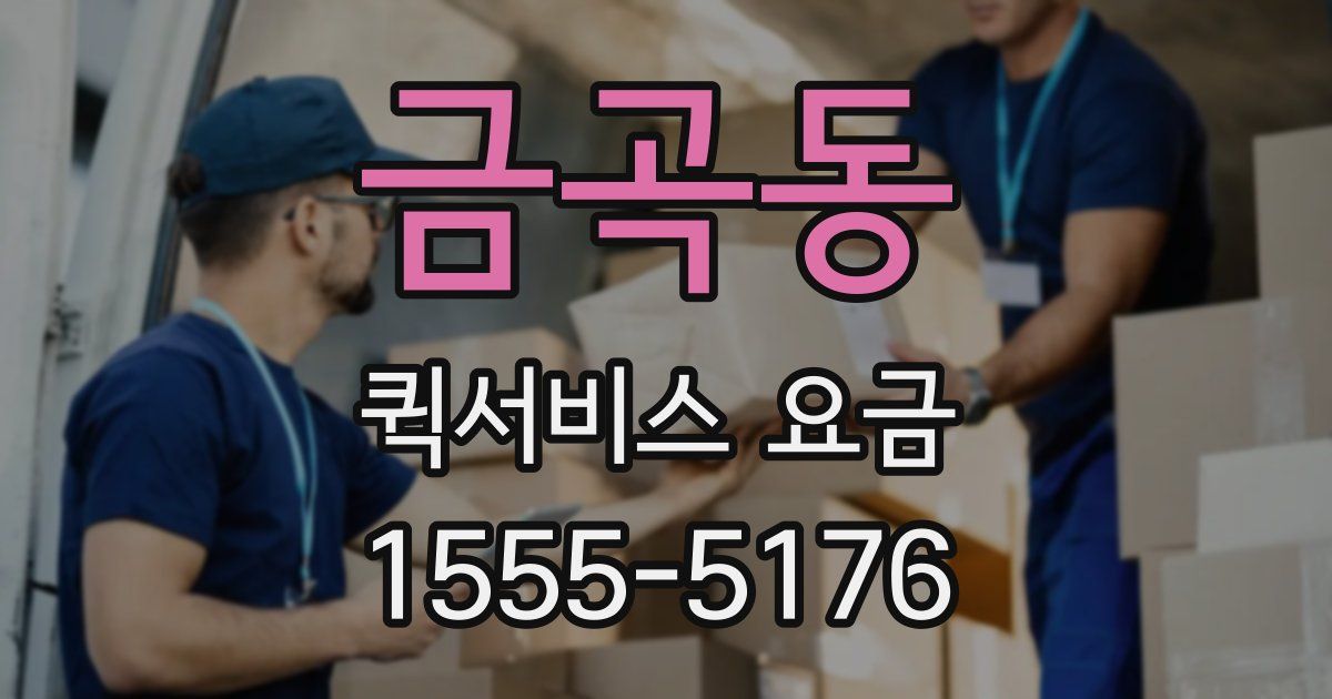 금곡동 퀵서비스 요금