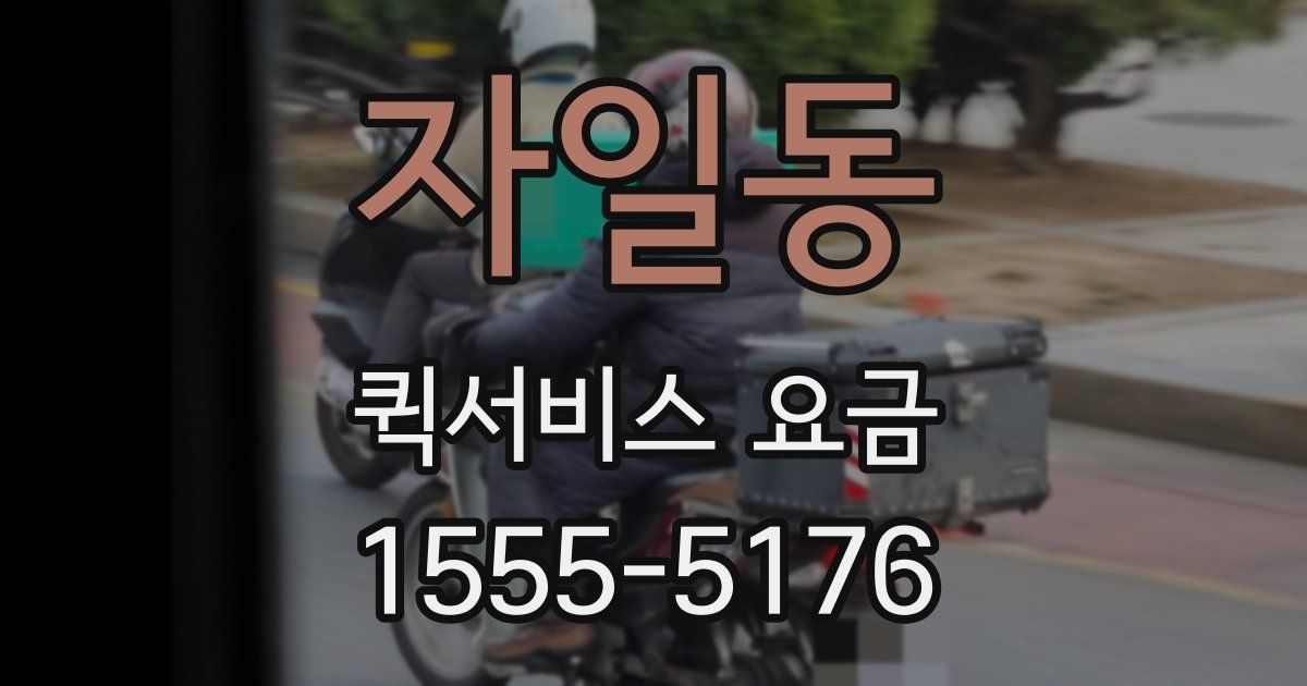 자일동 퀵서비스 요금