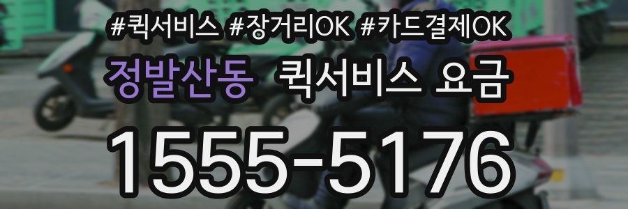 정발산동 퀵서비스 요금