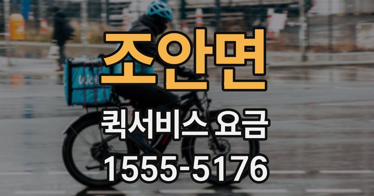 조안면 퀵서비스 요금