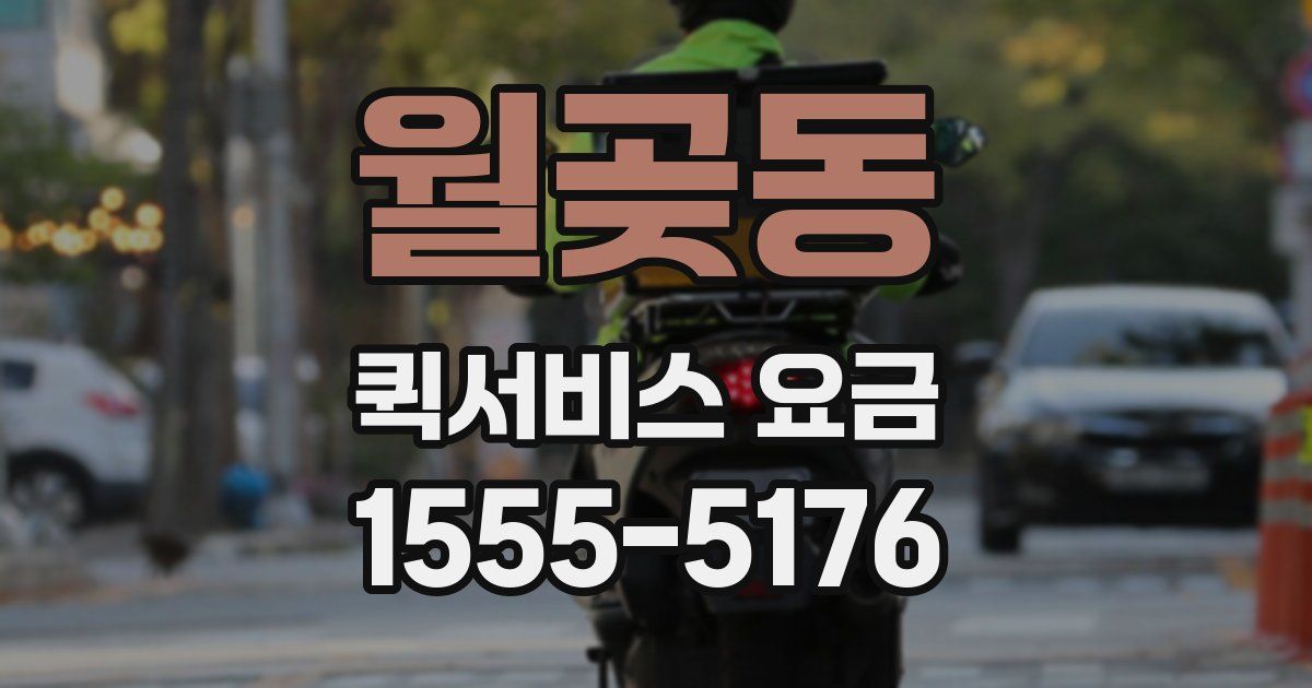월곶동 퀵서비스 요금