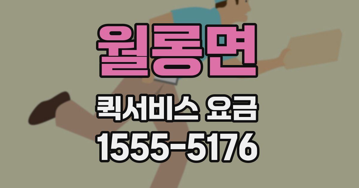 월롱면 퀵서비스 요금