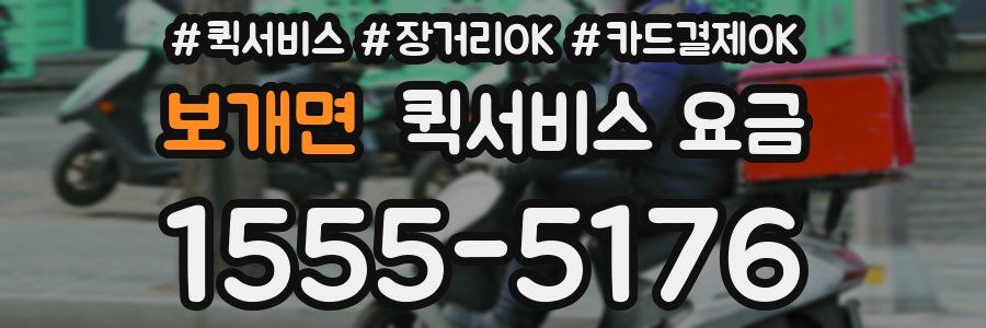 보개면 퀵서비스 요금