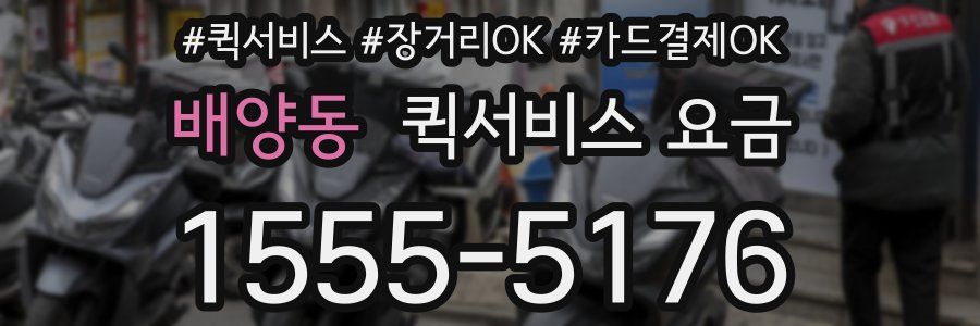배양동 퀵서비스 요금