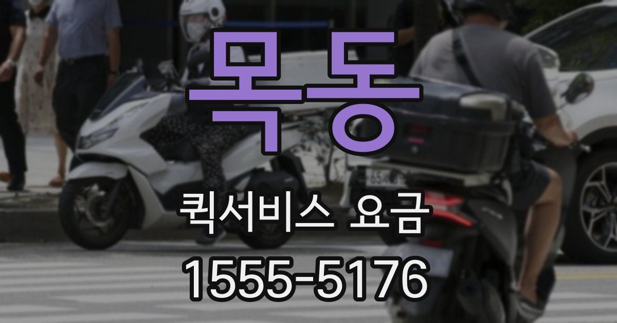 목동 퀵서비스 요금