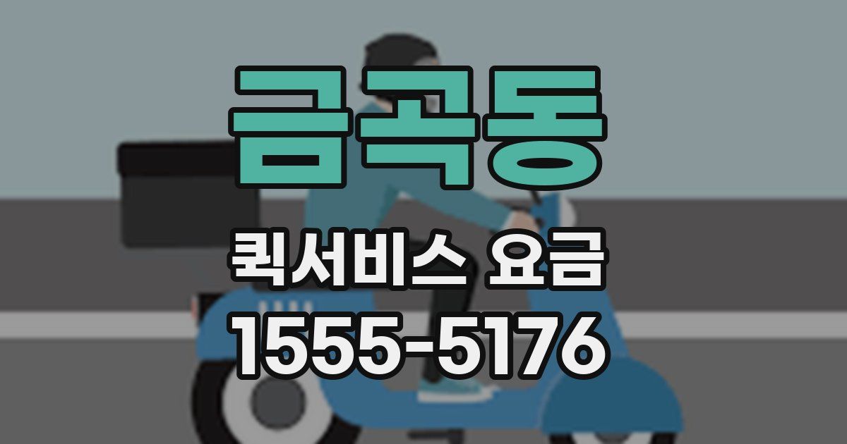 금곡동 퀵서비스 요금