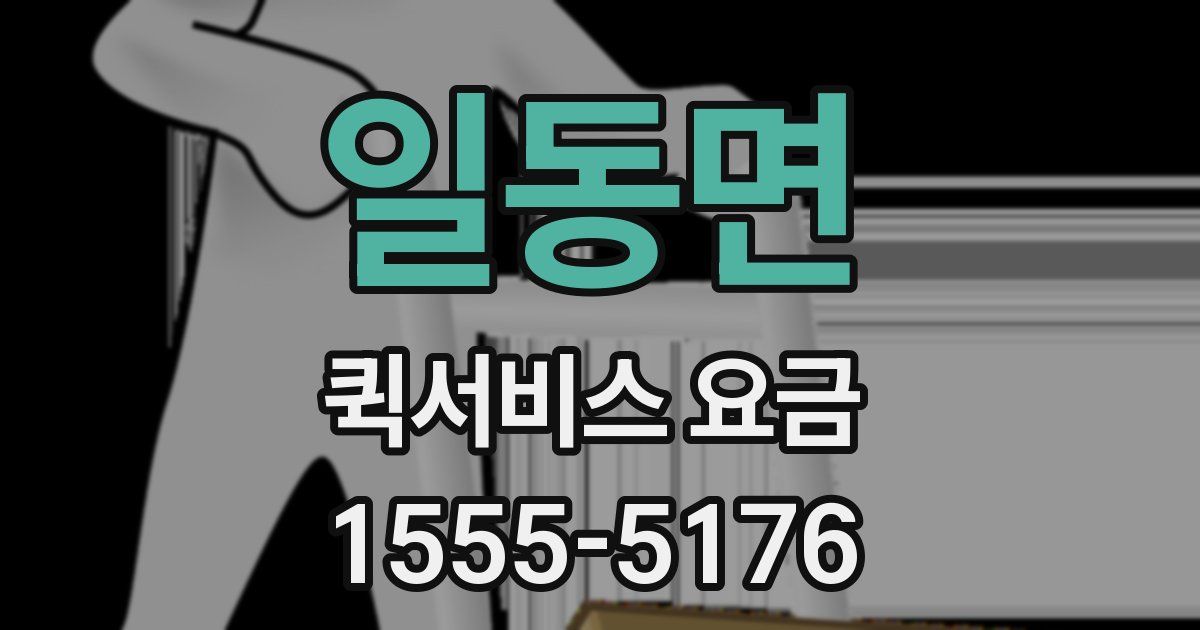 일동면 퀵서비스 요금