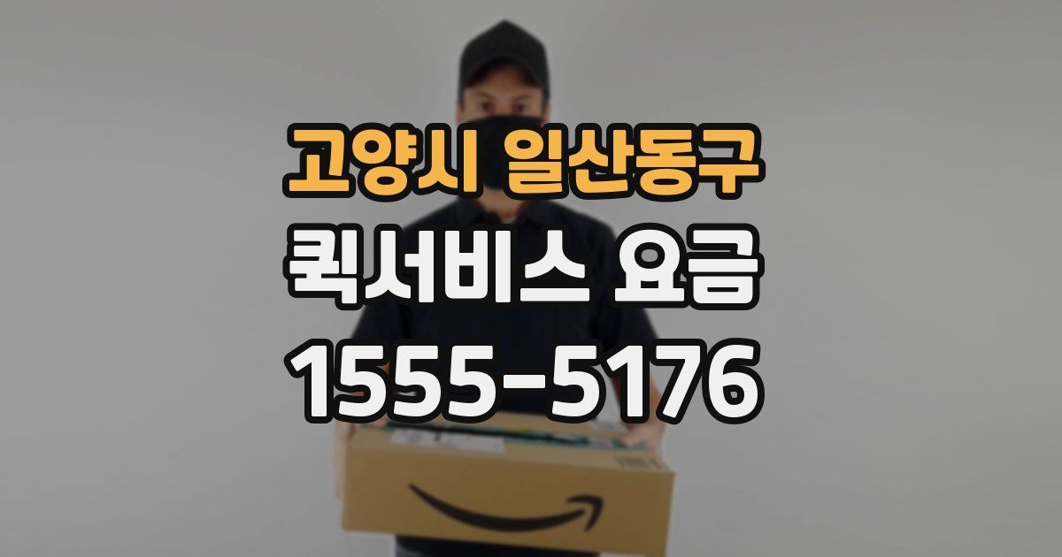 고양시 일산동구 퀵서비스 요금