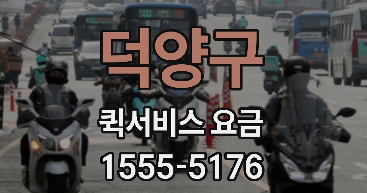 덕양구 퀵서비스 요금