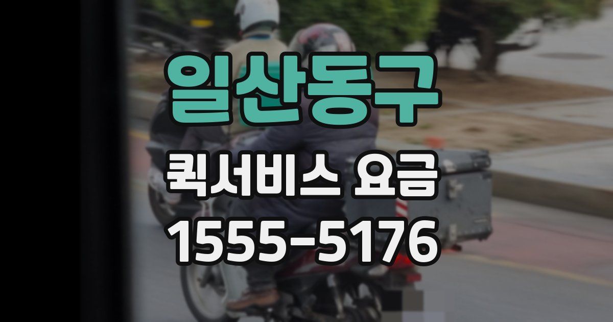 일산동구 퀵서비스 요금