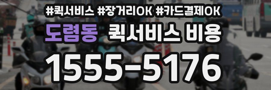 도렴동 퀵서비스 비용