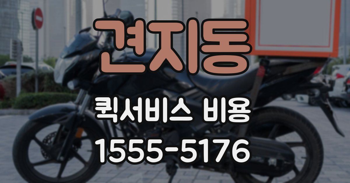 견지동 퀵서비스 비용