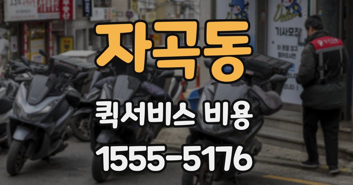 자곡동 퀵서비스 비용