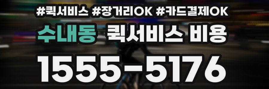 수내동 퀵서비스 비용