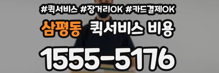 삼평동 퀵서비스 비용