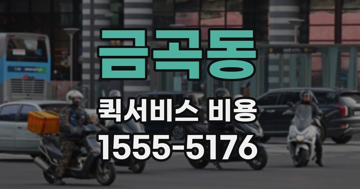 금곡동 퀵서비스 비용