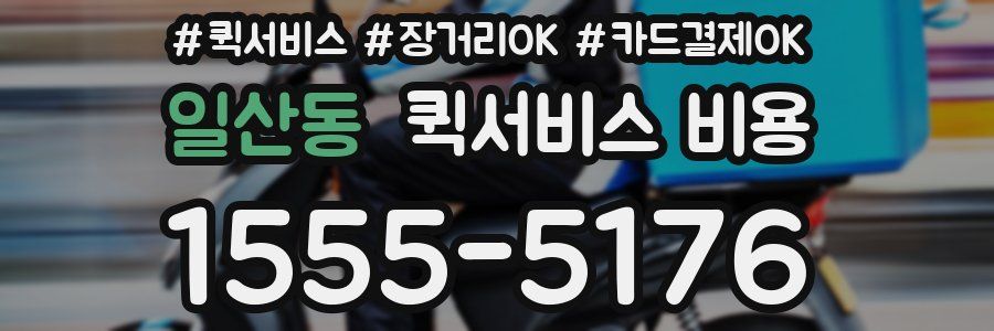 일산동 퀵서비스 비용