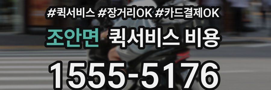 조안면 퀵서비스 비용