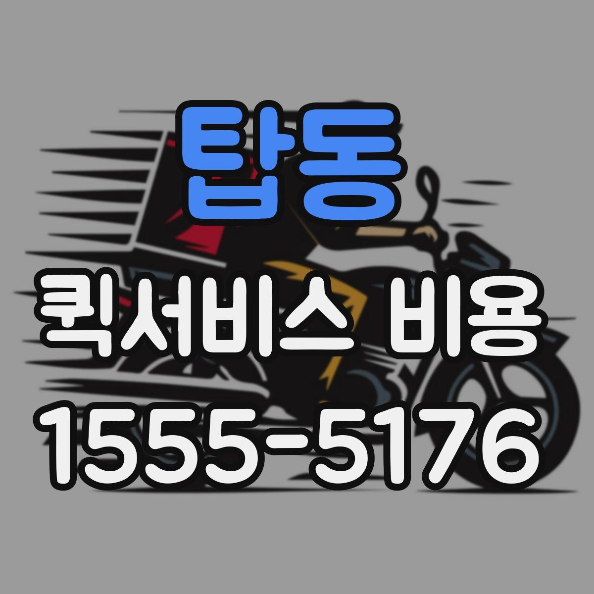 탑동 퀵서비스 비용