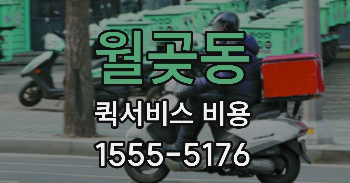 월곶동 퀵서비스 비용