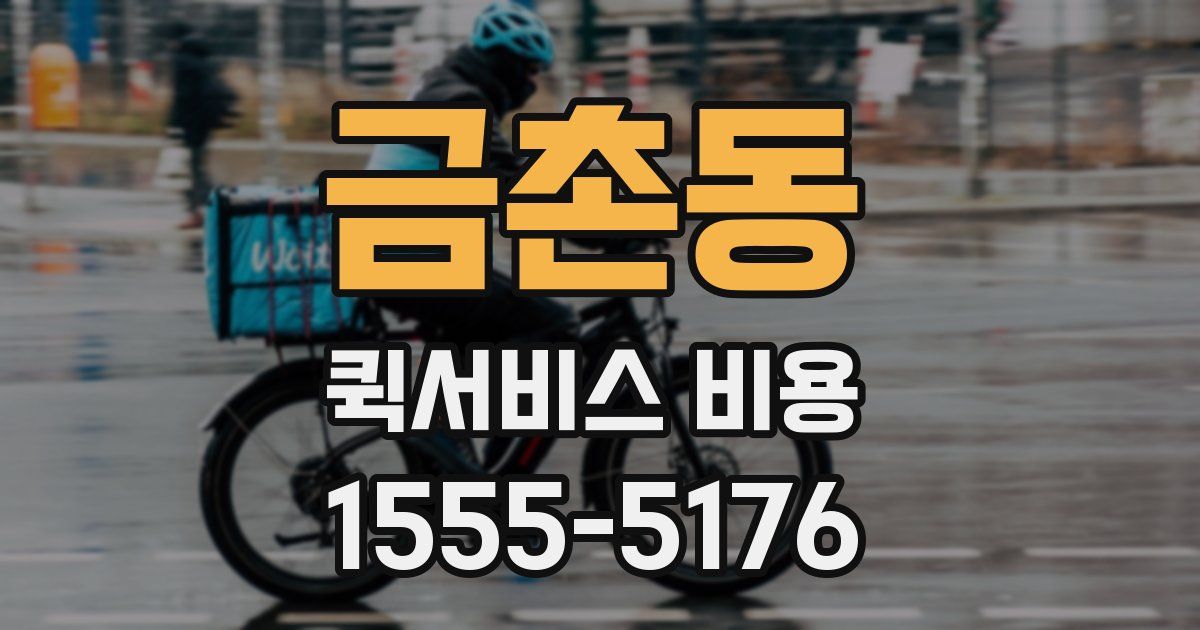 금촌동 퀵서비스 비용