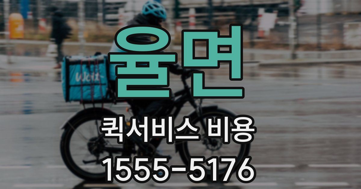 율면 퀵서비스 비용