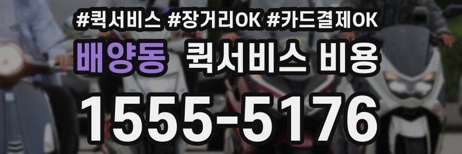 배양동 퀵서비스 비용