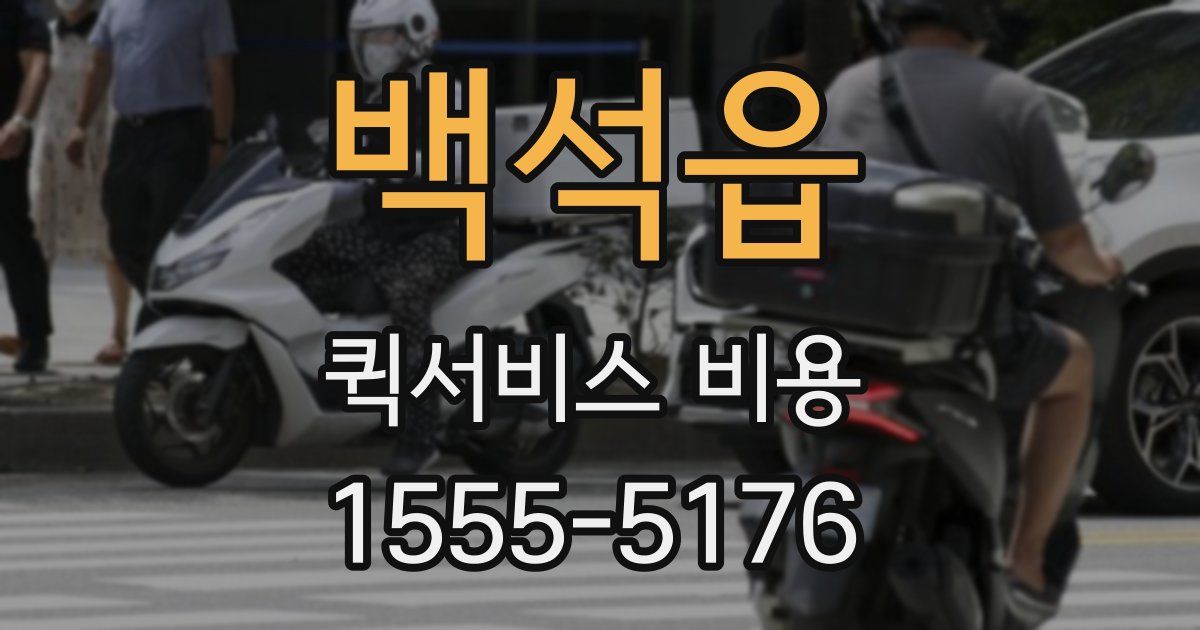 백석읍 퀵서비스 비용