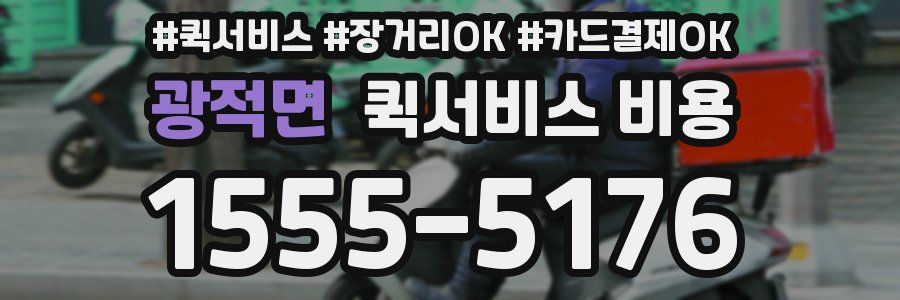 광적면 퀵서비스 비용