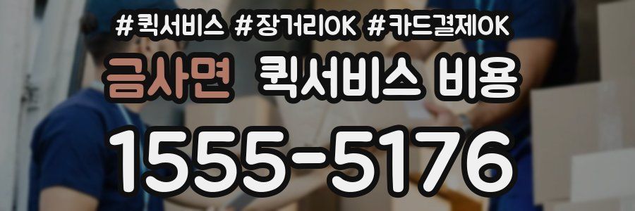 금사면 퀵서비스 비용