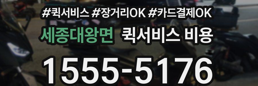 세종대왕면 퀵서비스 비용
