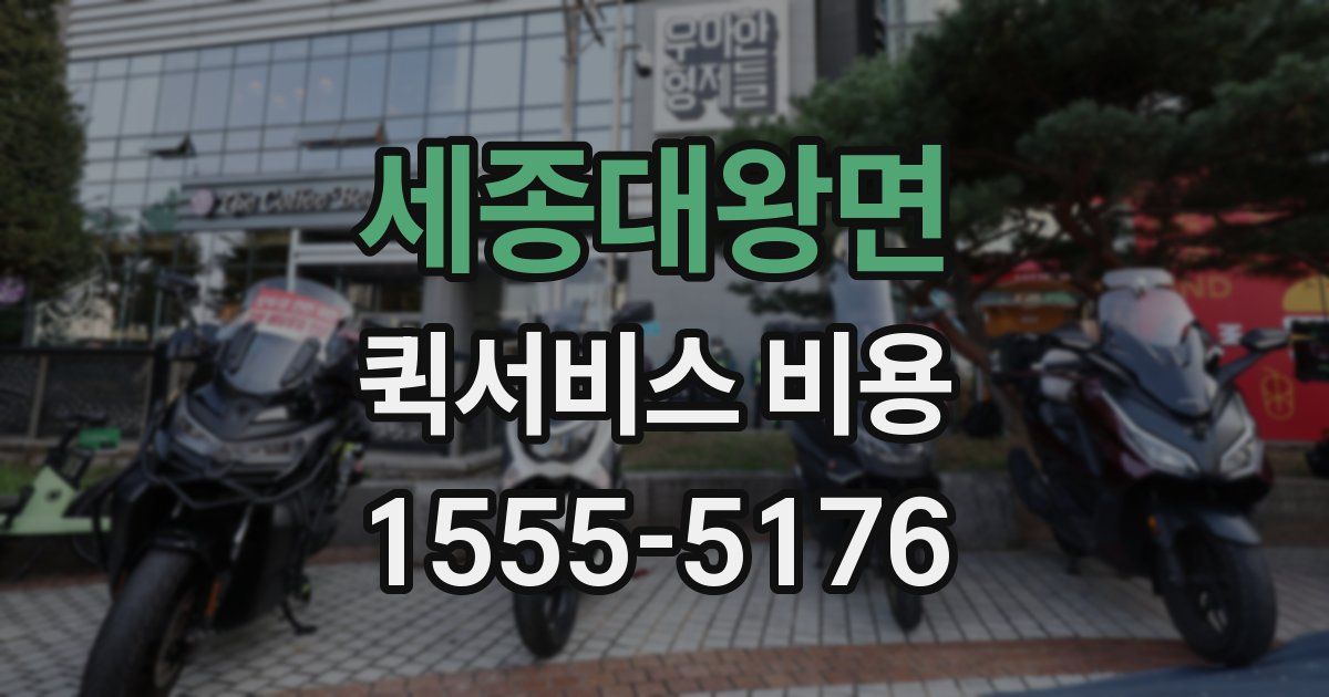 세종대왕면 퀵서비스 비용
