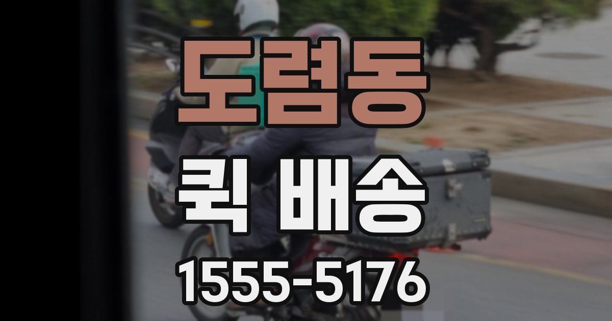 도렴동 퀵 배송