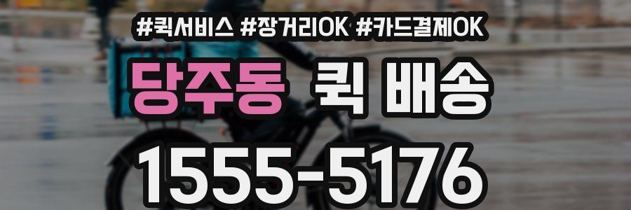 당주동 퀵 배송