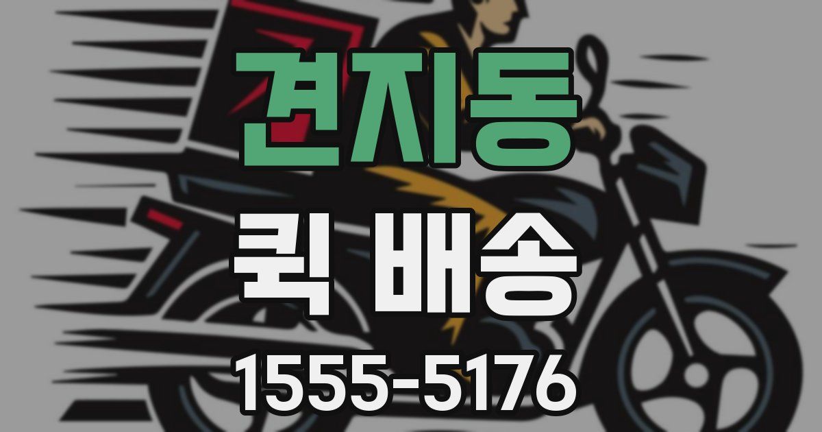 견지동 퀵 배송