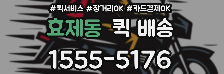 효제동 퀵 배송