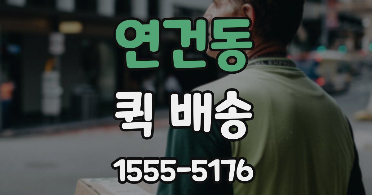 연건동 퀵 배송