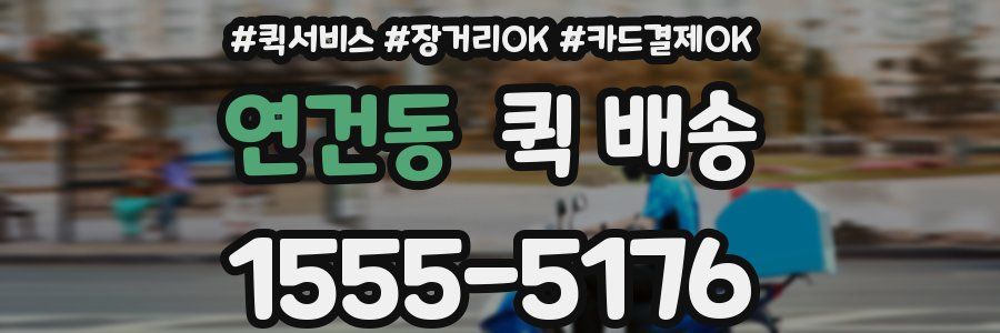 연건동 퀵 배송