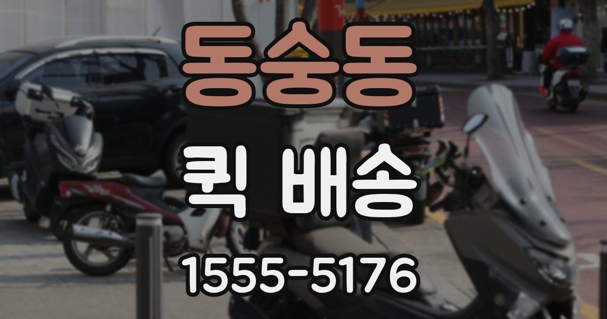 동숭동 퀵 배송