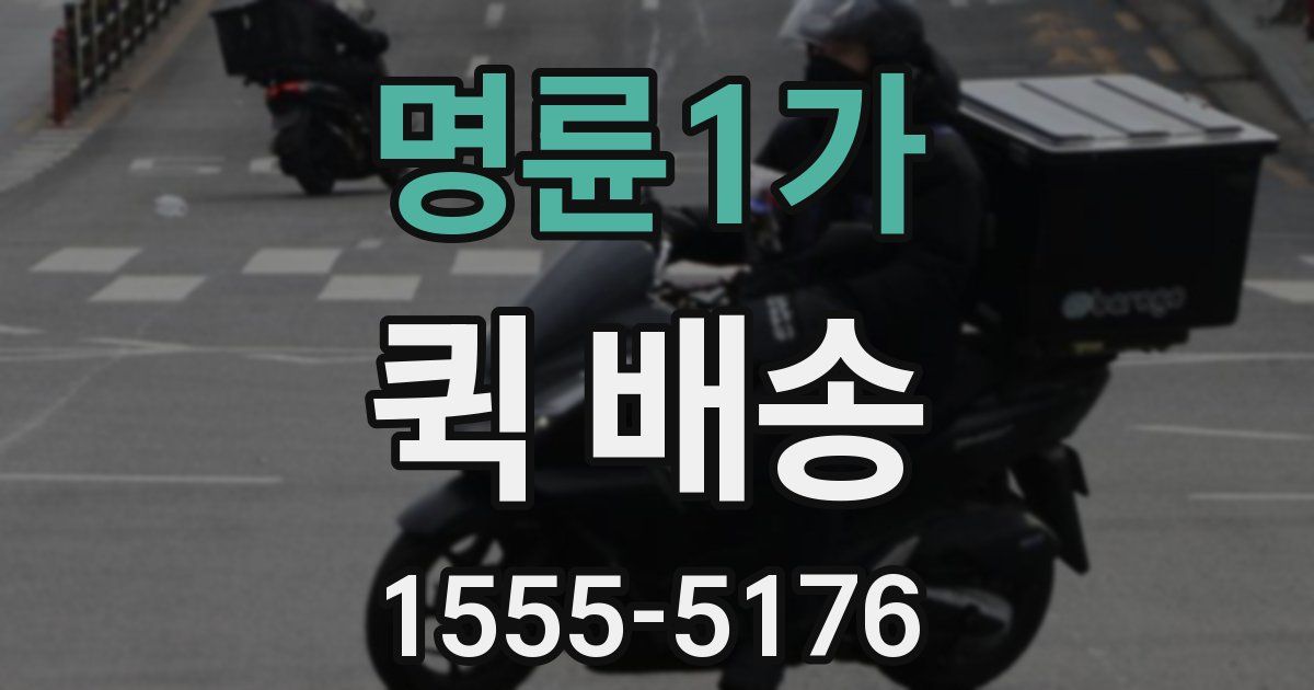 명륜1가 퀵 배송