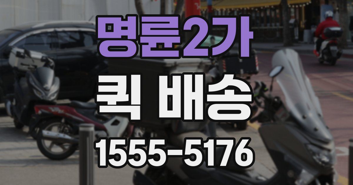 명륜2가 퀵 배송