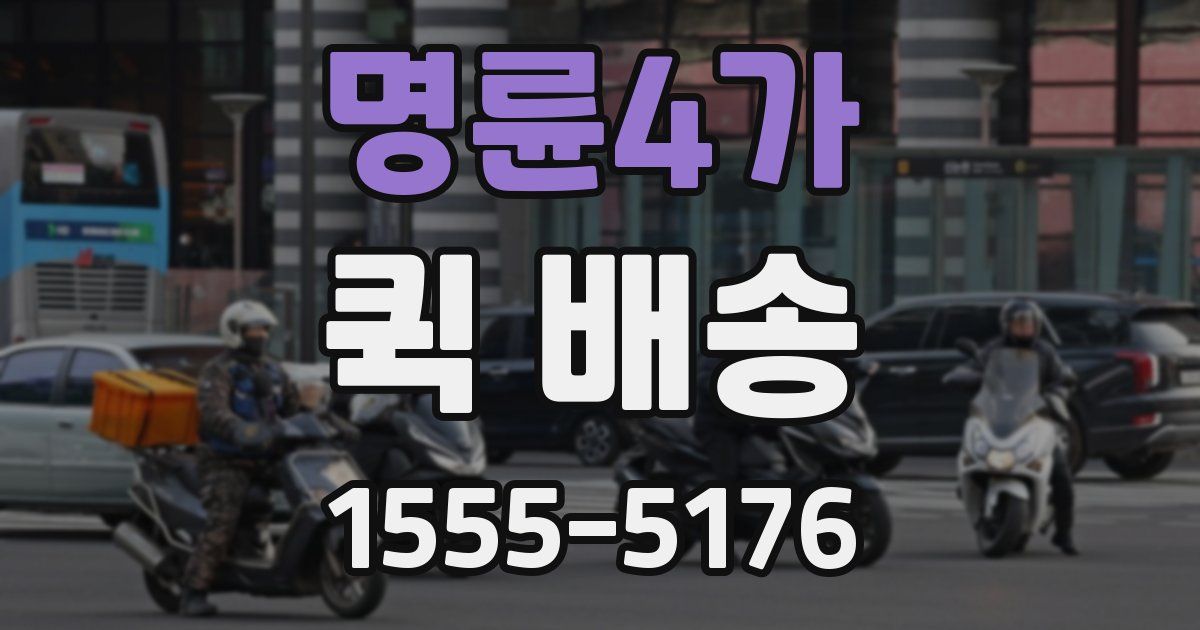 명륜4가 퀵 배송
