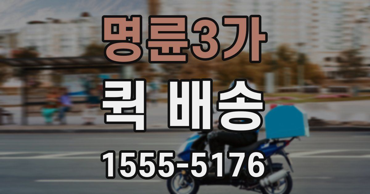 명륜3가 퀵 배송