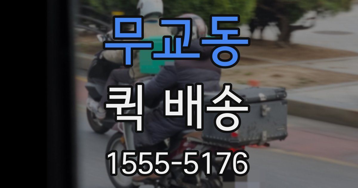 무교동 퀵 배송