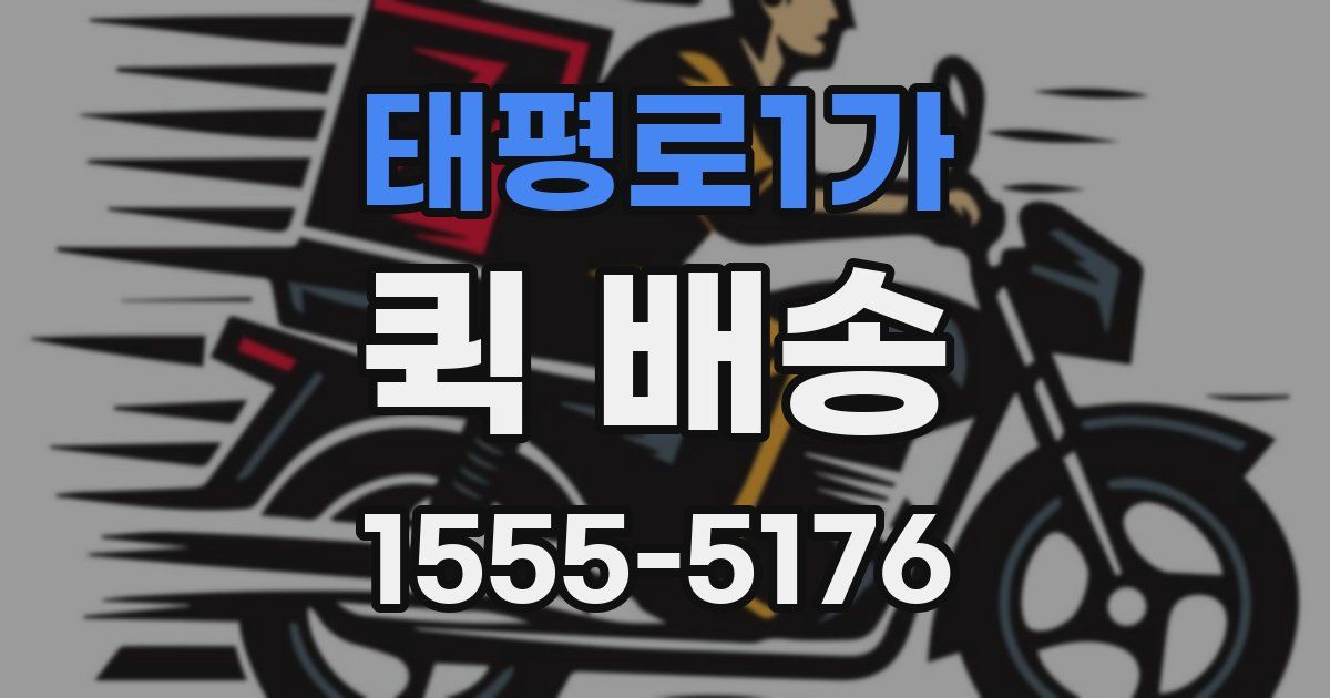 태평로1가 퀵 배송