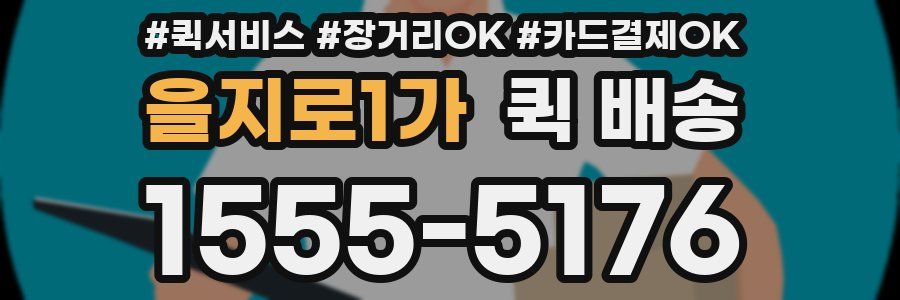 을지로1가 퀵 배송