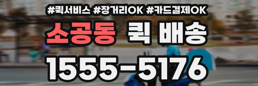 소공동 퀵 배송
